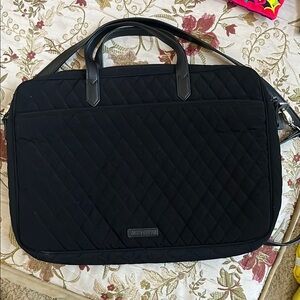 Vera Bradley Black Quilted Laptop Bag